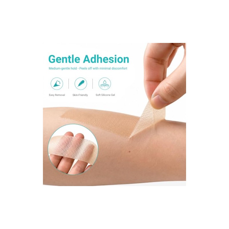 Rollo de cinta adhesiva de silicona fina para cicatrices faciales