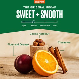 Bulletproof Bulletproof Original Medium Roast Ground Decaf Coffee, 12 Ounces, 100% Arabica Coffee Sourced from Central and South America