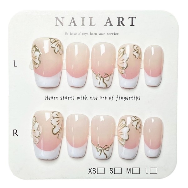 Short Coffin Press on Nails Handmade False Nails with Designs,
