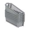 Ponpong Small Slim Grey Plastic Storage Baskets, 11.02" X 3.74"