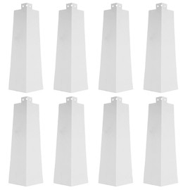 8 Pcs Aluminum Outside Siding Corners, 8 Inch Corner Guards for Mobile Home House Exterior, White Corner Caps SmoothCorner Trim, Outside Weed Whacking Protection