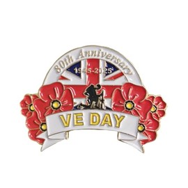 2025 VE Day 80th Anniversary Lest We Forget Red Poppy Pin Badge Brooch Decorations Veteran Gifts Memorabilia