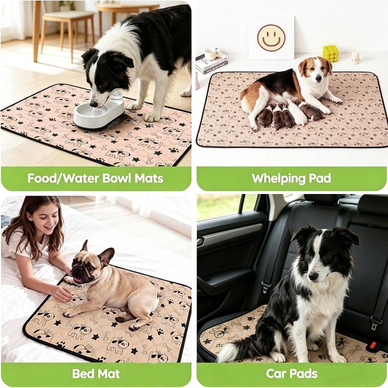 2 Pack Reusable Washable Pet Pee Pads, 18" x 24"