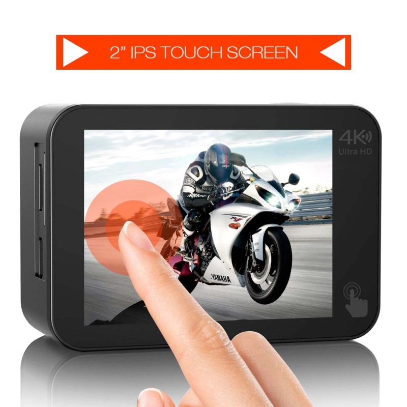Campark 4K 20MP Action/Helmet Camera WiFi 170° Kit Underwater Camera