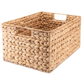 Decorasian basket storage braided from water hyacinth - seaweed, rectangular.
