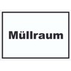 Müllraum Sign with Text Waste Separation Horizontal A4 (210 x