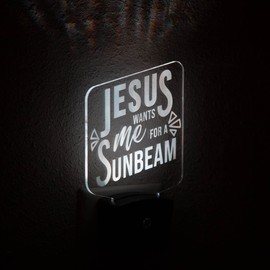 Jesus Wants Me for a Sunbeam LDS Night Light for Latter-Day Saint Children Gift