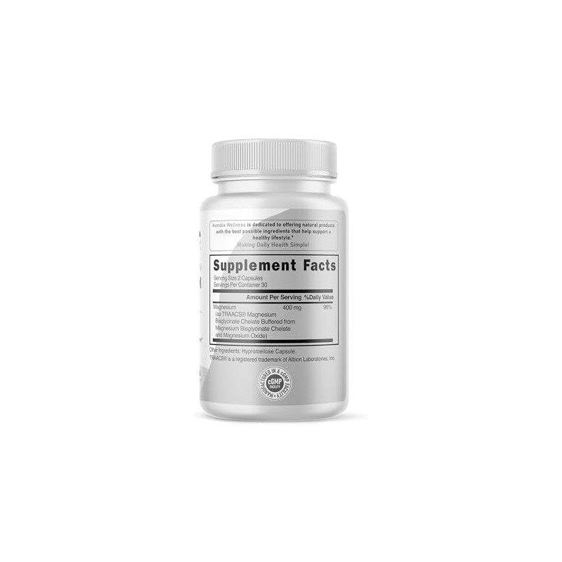 Glicinato de Magnesio para Relajación Muscular, Salud del Corazón, Nervios
