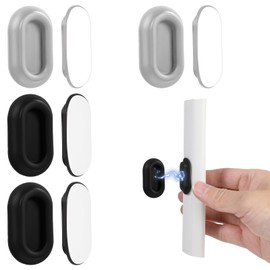 JIYIN 4Pcs Remote Control Holder, Magnetic Remote Control Holder, Remote Holder Wall Mount, Hole Free Remote Control Organizers Storage for TV, Fan, and Air Conditioner Wall Holder(Black+Gray)