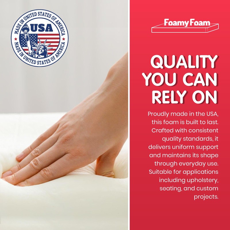 FOAMYFOAM High Density 1 inch Thick, 24 inch Wide, 72