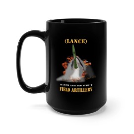 MIP Black Mug 15oz - Army - Field Artillery - LANCE Firing