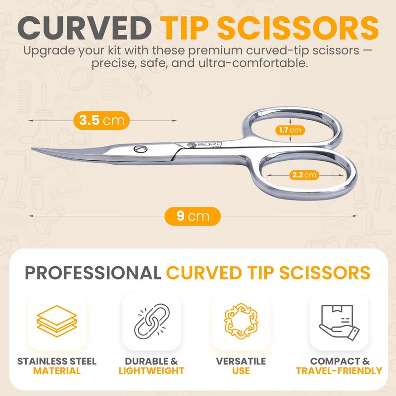 Nail Scissors Curved Cuticle Sharp Multipurpose Beauty & Grooming Shears