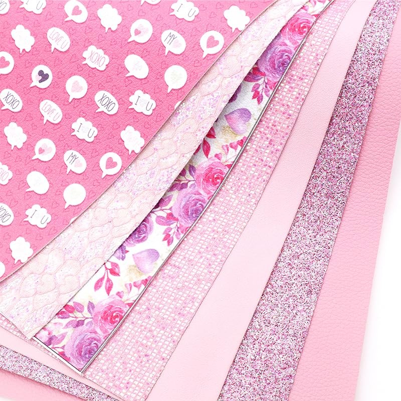 CraftsFabrics 7pcs/Set A4 (21cm x 30cm /8" x 12") Pink