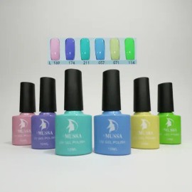 Gel Semipermantente Marca Mussa Gama 6 Piezas Para Uñas                                                                                               