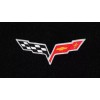 AFM NEW! Black Carpet FLOOR MATS 2005-2007 Corvette W/ Embroidered