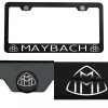 KA Laser Engraved Maybach Mirror Matte Black License Plate Frame