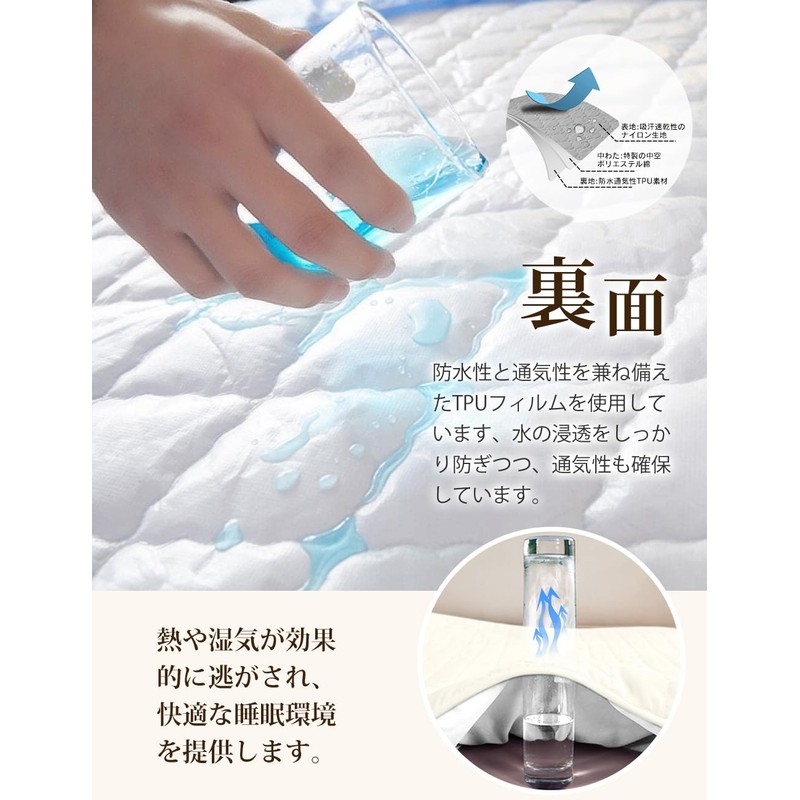 Melvint Waterproof Bed Pad, Single, Waterproof Bedwetting Sheet, Antibacterial, Odor