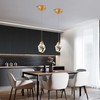 Lamparko Small Crystal Pendant Light, Modern Brass Dimmable Hanging Lamp,