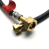 Camping gas Adaptor & 0.75m (30") Caravan Pigtail Hose For