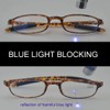 Mcoorn Tortoise Blue Light Blocking Reading Glasses(Flexible and Lightweight) Plastic