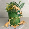 21 PCS Gold Dinosaur Cake Toppers Dinosaur Figures Green Ball