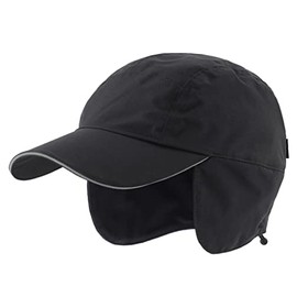 Connectyle Men's Outdoor Winter Hat Adjustable Waterproof Baseball Cap Fleece Lined Warm Hat Black