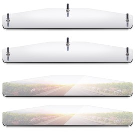 MorningRo 4 Pcs 4" x 24" Silver Mud Flap Weights for Semi Trucks Mirror Finish Stainless Steel with 3 Welded Studs