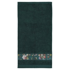 ESSENZA Fleur Hand Towel Dark Green 70 x 140 cm 97% Cotton 3% Polyester Flowers Peony Tulips