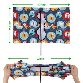 7 Pack Stretchable Book Covers, Jumbo Book Sleeves for Textbook Hardcover Books up to 9 x 11 Inches, Reusable, Washable and Protective Textbook Covers for School Kids Boys Girls