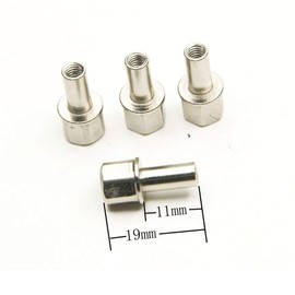 MOHERO Metal Center Nuts for 1/10 RC Crawler Car SCX10 Wraith 12mm Wheel Hub Hex Drive Adaptor 15mm Extension (15mm)