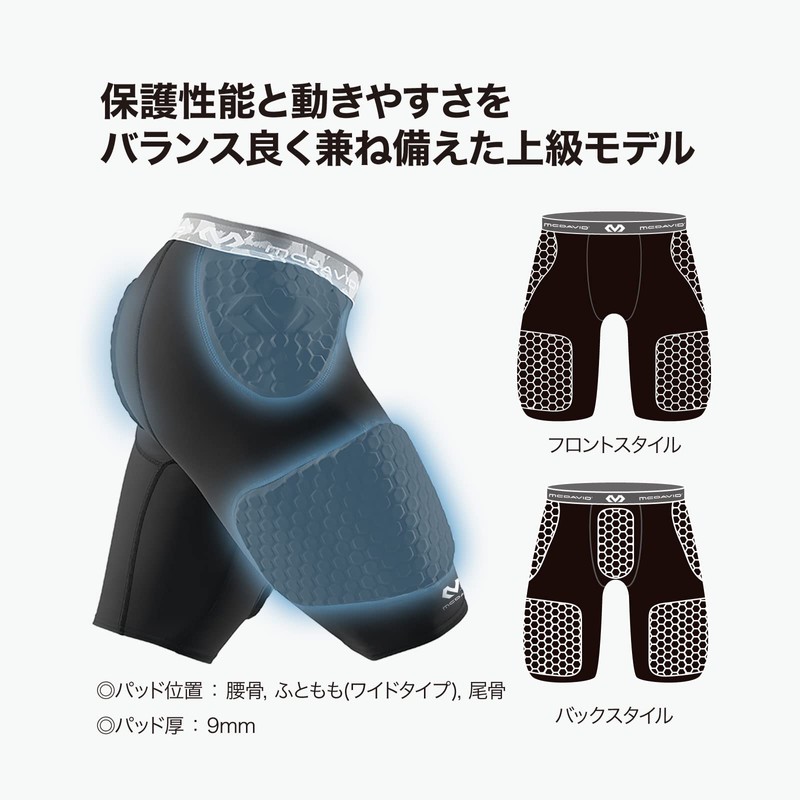 Mcdavid 7991 HexPad Wrap Around Basketball Short White - XX-Large