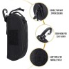 Unbranded Black Tactical Molle EDC Glasses Pouch Waterproof Protective Sunglasses