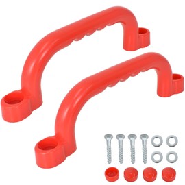 Grab Handles, 2 Pieces, Grab Handles for Play Facilities, Plastic Handrails, Safety Play Handrails, Handrails, Handrails, Children's Playground, Non-Slip Handles for Climbing Frame, Tree, Playhouses