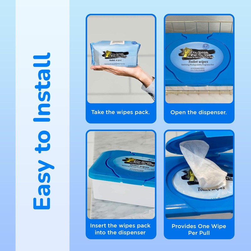 3 Pack Refill Pack Toilet Seat Wipes