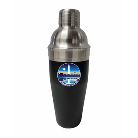 R and R Imports Washington DC Design A Souvenir 24 oz Stainless Steel Cocktail Shaker Black Single