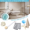 flintronic 2 Pcs Vacuum Suction Cup Hooks, Waterproof Reusable Heavy