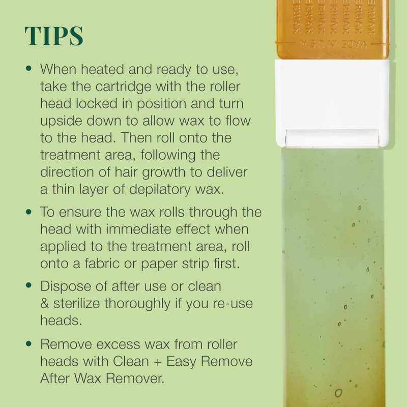 Clean + Easy Medium Roller head, Bikini Roll-on Waxing System,