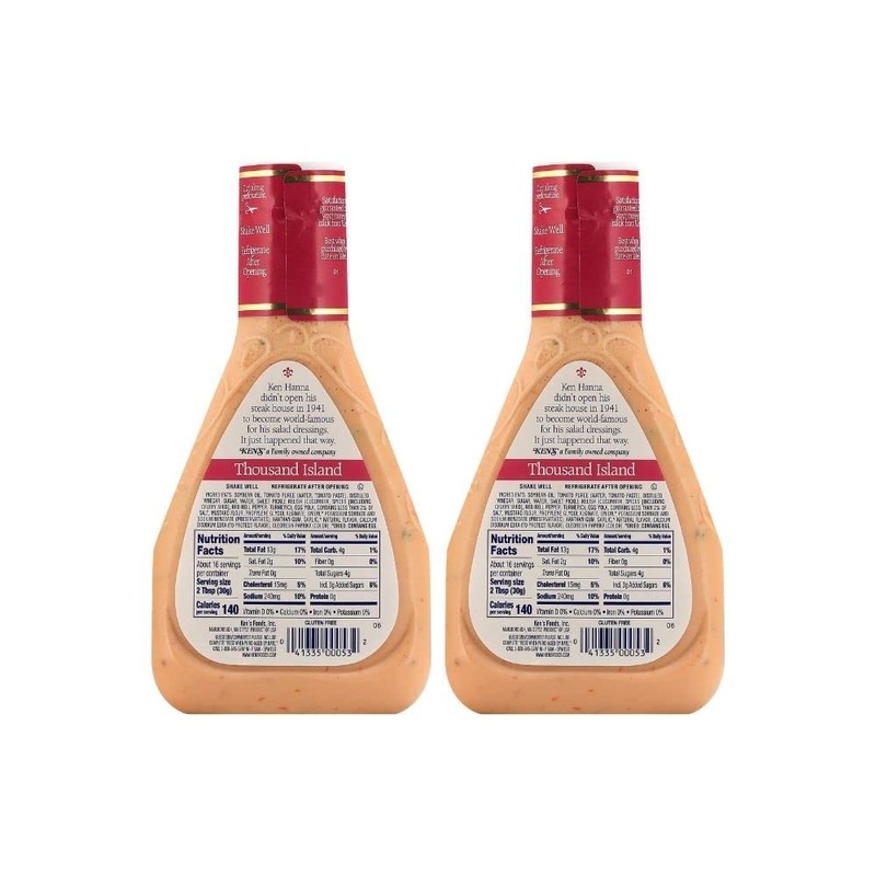 Ken's Steak House Thousand Island Dressing, 16 FL OZ (Pack