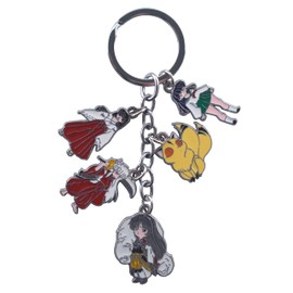 Amasukami Anime Characters Sesshoumaru Keyring with 5 Chibi Figures, multicoloured, S