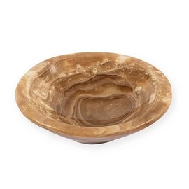 NKlaus Moroccan Aragonite Bowl 11 cm - Hand Carved Moroccan Aragonite Bowl, Ideal for Storing Jewellery and Healing Stones, Spiritual Decoration and Energetic Cleansing 16420