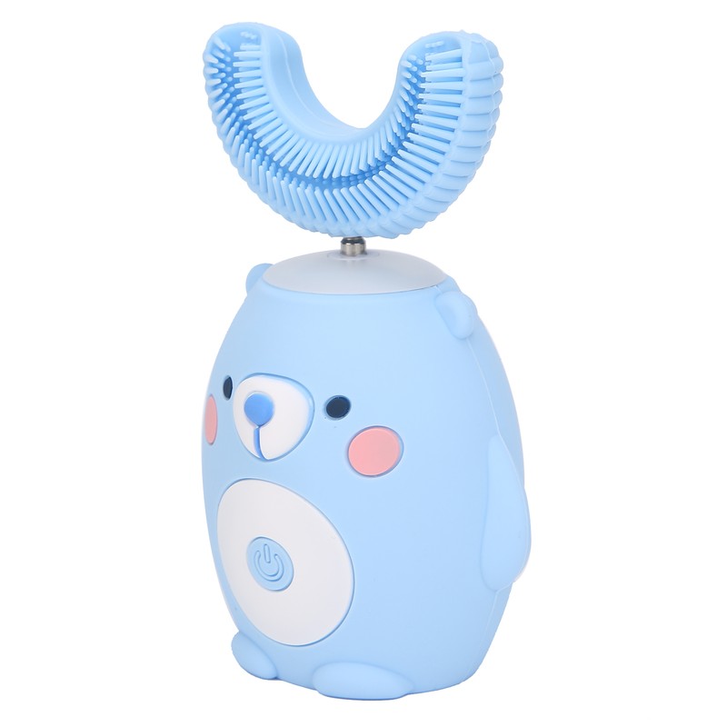 Cute Cartoon Bear Pattern U Shaped Automatic Toothbrush Electric Children