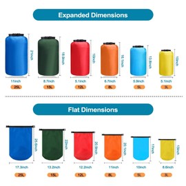 ILZAR Lightweight Dry Bags for Kayaking Waterproof