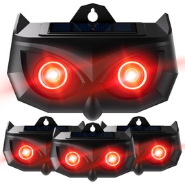 Solar Animal Repeller-Nocturnal Coyote Deterrent with Upgraded Frequency Flashing Lights-Waterproof Deer Repellent Device for Raccoon Fox Skunk-Predator Lights for Chicken Coop Farm Yard Garden (4)