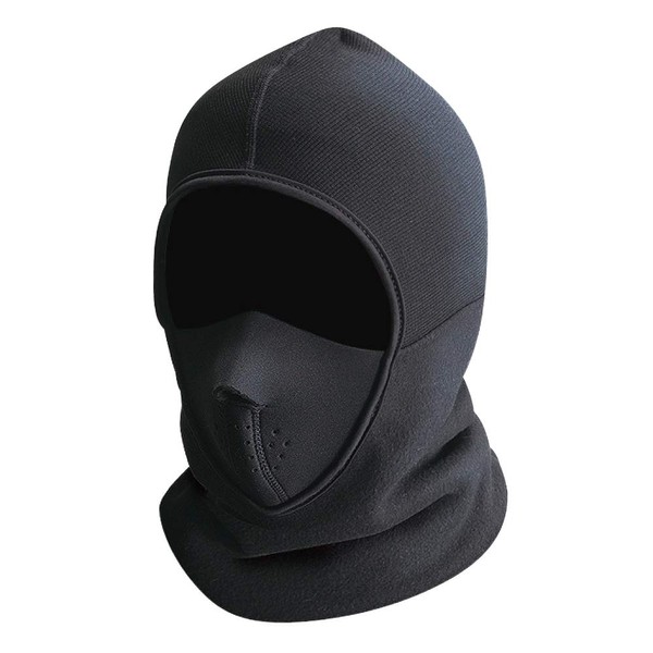Otafuku Glove B-94 Thermal Face Guard, Full Face Mask, Helmet Compatible, Black