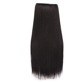 Traziewell Black Hair Extensions Heat Resistant Synthetic Fiber Hair Extension Clip in Straight Thick One Piece Increase Hair Volume Naturally and Seamlessly, 1405