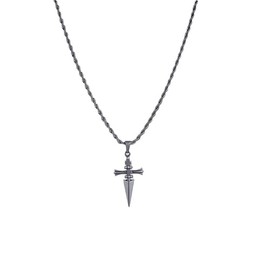 Teemotutu Kurapika's Chain Necklace Anime Inspired Jewelry Judgment Chain Pendant for Anime Fans (H-X-H Black)