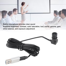 1080P Webcam with Microphone, Type-C Web Camera, Fixed Focus, Plug and Play USB Webcam with Adapter for Laptop, Phone, Video Conferencing, Streaming, 1.5M