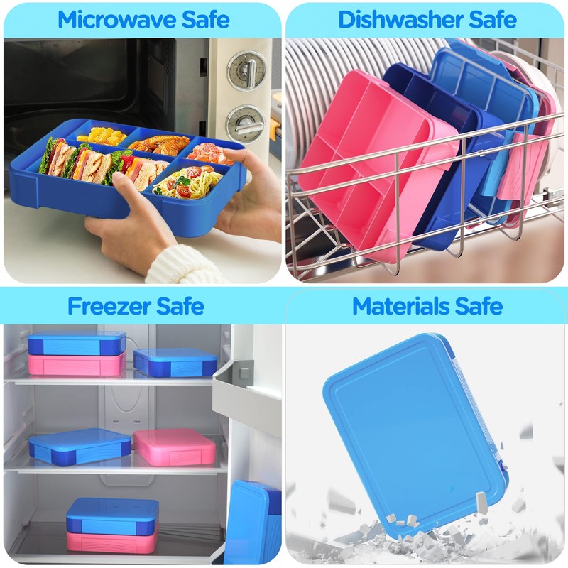 WayEee Bento Lunch Box 1330ml Lunch Box Kids Leak-Proof Lunch