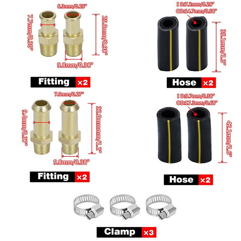 tieedhfu 1-5 Psi Adjustable Fuel Pressure Regulator Fuel Pressure Regulator