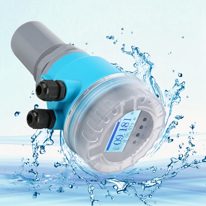 Digital Ultrasonic Level Meter Integrated LED Display 4-20mA Analog Output